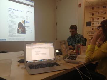 A usability testing session at HubSpot.