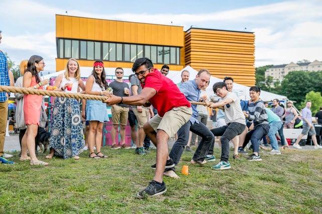 A few of our interns pulling their weight at our summer product team party