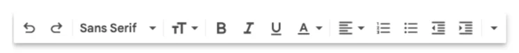 Gmail toolbar