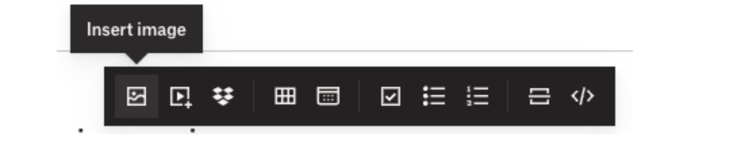 Dropbox toolbar