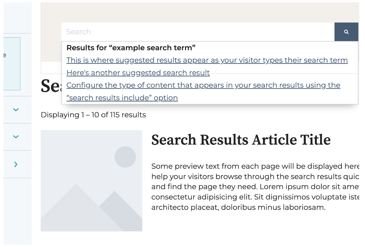 New and improved search input and search results modules.